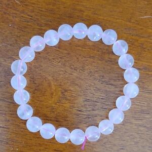 Pink Beaded Bracelet Crystal